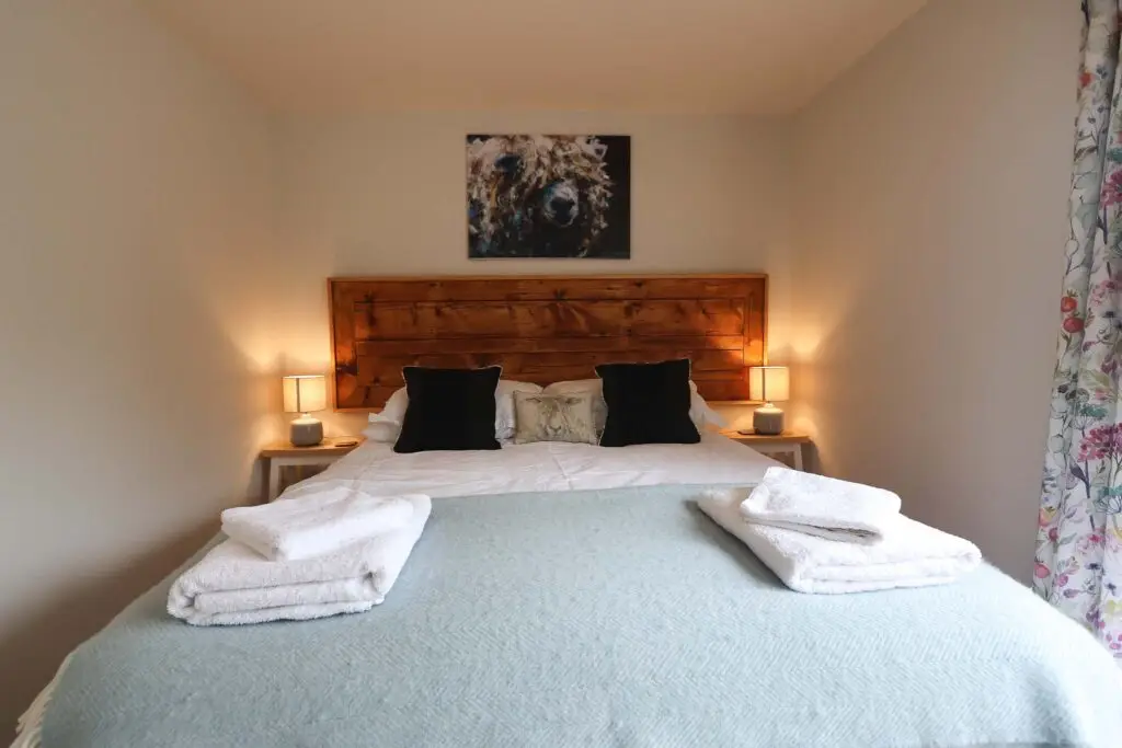 Bedroom 1 with ensuite and patio